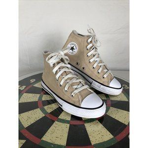 Converse All Stars High Top Corduroy Lined Sneakers Tan Shoes Junior 2 Unisex